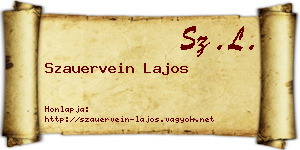 Szauervein Lajos névjegykártya