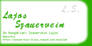 lajos szauervein business card